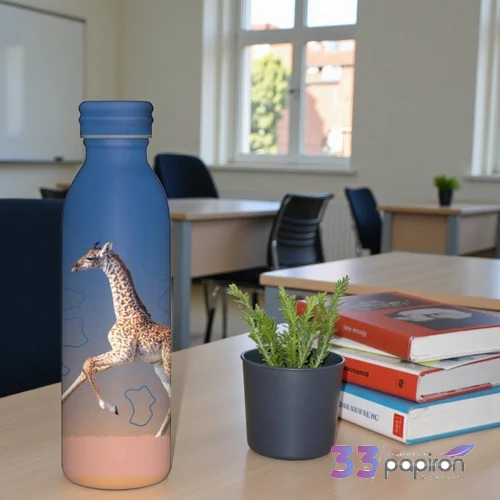 Kulacs fém 600ml Ars Una 24'' duplafalú Icons of the Wild-Giraffes 56335057 Prémium minőség