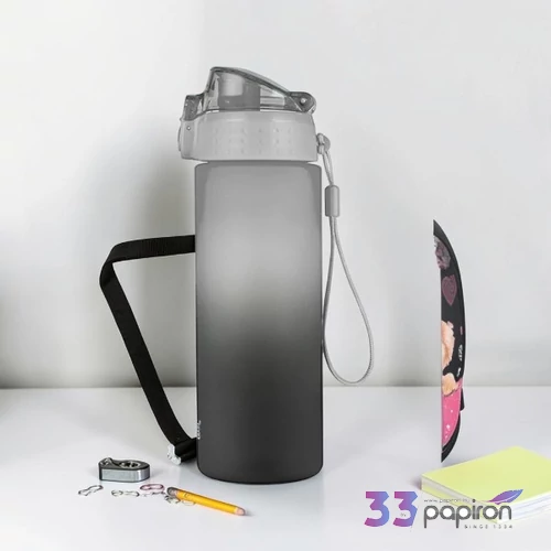 Kulacs OXY CLICK  600 ml Ombre fekete-szürke BPA-mentes