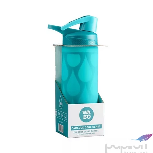 Kulacs Wabo 450ml zöld, üveg, csatos