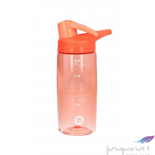 Kulacs Wabo 550ml korall narancs színű, műanyag csatos