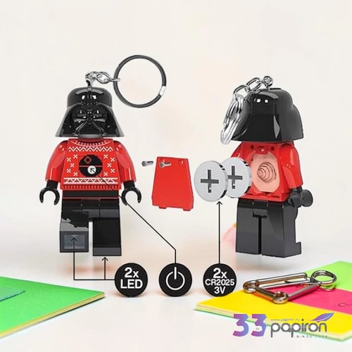 Kulcstartó LEGO Darth Vader Star Wars Darth Vader Sweater LED világítással