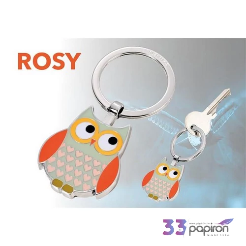 Kulcstartó TROIKA Rosy szürke