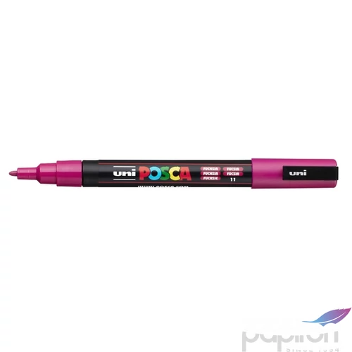 Decormarker UNI-BALL Posca 0,9-1,3mm vízbázisu akril marker fukszia Írószerek UNI Posca  PC-3M