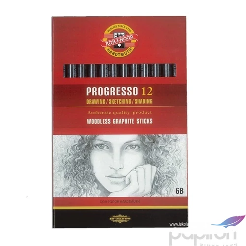 Lakkba foglalt grafitrúd 6B Koh-I-Noor 8911/6B Progresso Művészeti termék - grafitrúd