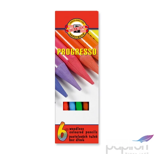 Lakkba foglalt Színes ceruza Koh-I-Noor 8755/6db készlet Progresso Művészeti termék - grafitrúd