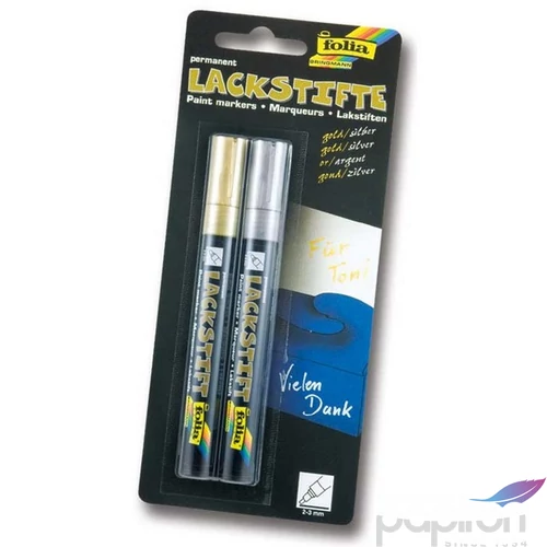 Lakkfilc Folia 2-3mm 2db/set, arany ezüst