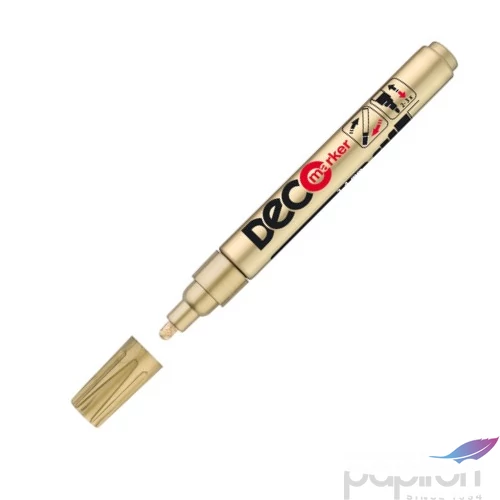 Lakkmarker deco marker arany kerek hegyű 2-4mm lakkfilc, fémre, fára, műanyagra
