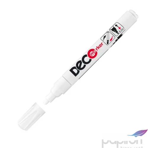Lakkmarker deco marker fehér kerek hegyű 2-4mm lakkfilc, fémre, fára, műanyagra