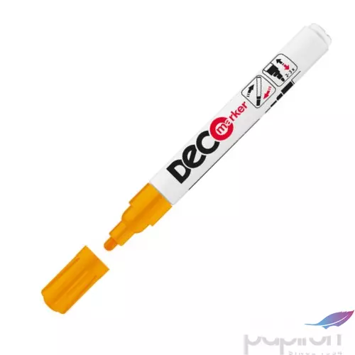 Lakkmarker deco marker narancs kerek hegyű 2-4mm lakkfilc, fémre, fára, műanyagra