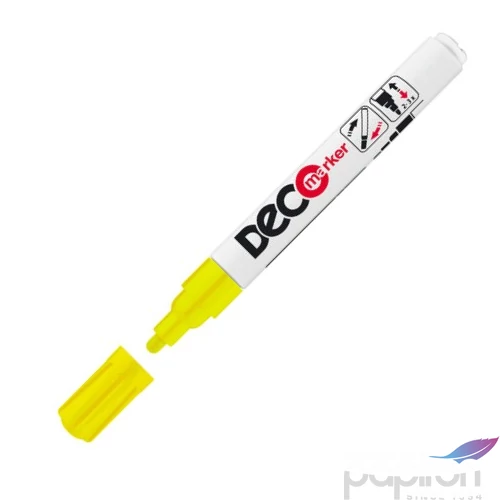 Lakkmarker deco marker sárga kerek hegyű 2-4mm lakkfilc, fémre, fára, műanyagra