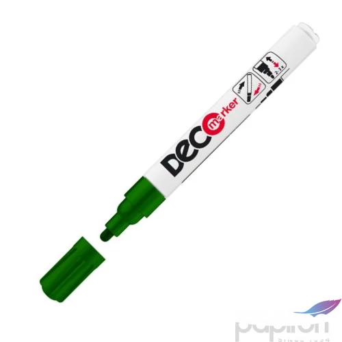 Lakkmarker deco marker zöld kerek hegyű 2-4mm lakkfilc, fémre, fára, műanyagra