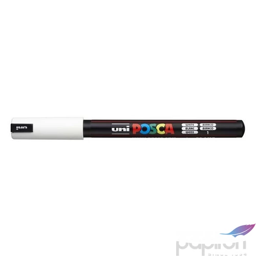 Decomarker UNI-BALL Posca 0,7-1mm vízbázisu akril marker fehér Írószerek UNI Posca PC-1MR