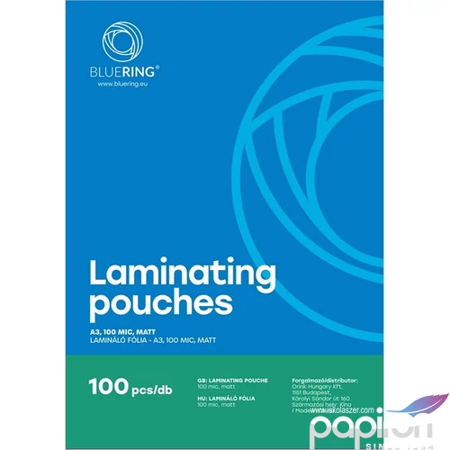 Lamináló fólia 100mic FornaxA3 100mic 303x426mm Bluering