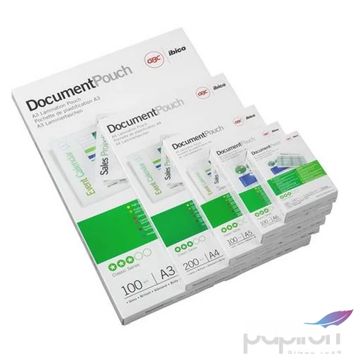 LamináLó fólia 250mik GBC Meleglamináló fólia 54x86mm, fényes GBC3740430