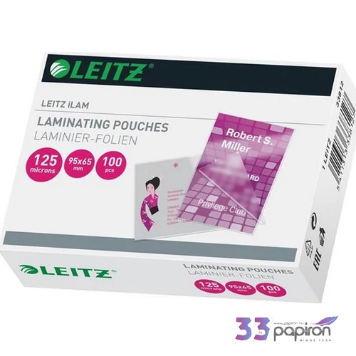 LamináLó fólia Leitz MINI meleg 65x95mm 125 mikron Leitz 100db rendelési egység ár 1dob/1