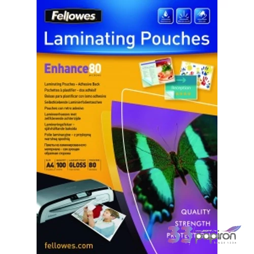 LamináLó fólia 80mik Fellowes A3 fényes lamináló fólia, 80mik 25db/csom CRC53964