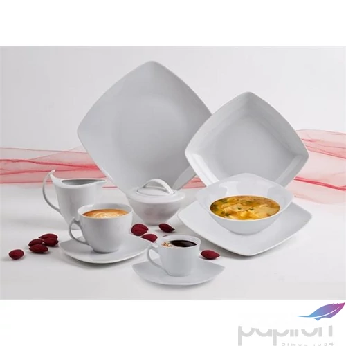 Mélytányér porcelán Rotberg 6db-os szett fehér, 20 cm