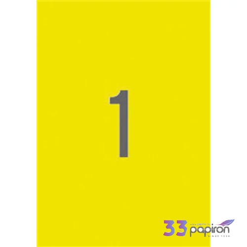 Etikett Apli 210x297mm neon sárga (100dbcsomag) LCA11747