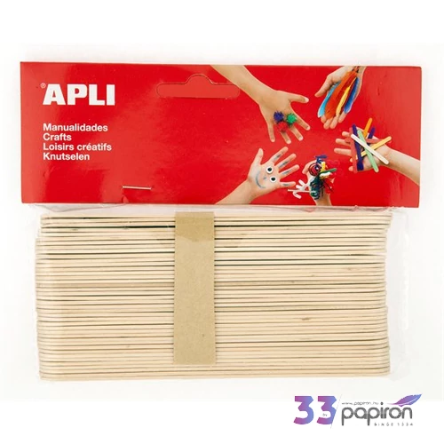 Fa pálcika Apli fa, jumbo, natúr 40db/csomag LCA13268