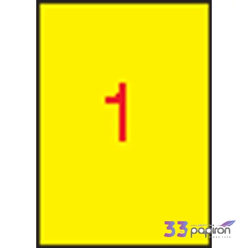 Etikett Apli 210x297 sárga 1 pályás sárga 01599 LCA1599
