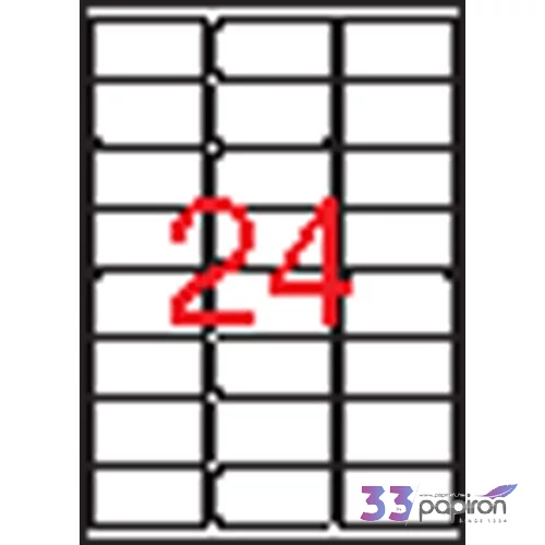 Etikett Apli 64x33, 9 -24- kerekített sarkú LCA2409