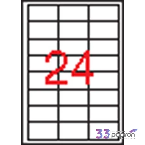 Etikett Apli 64, 6x33, 8 -24- 3 pályás LCA3131