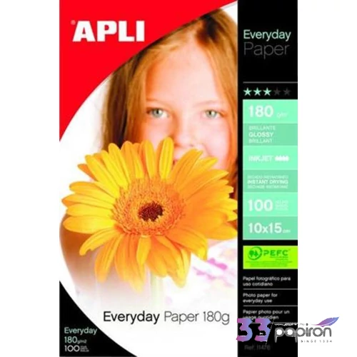Fotópapír 10x15cm 180g Apli Everyday fényes tintasugaras LEAA11476