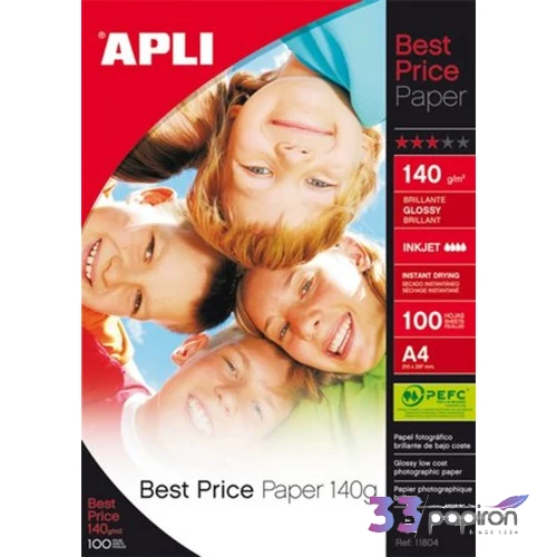 Fotópapír A4 140gr Apli Best Price tintasugaras fényes 100ív/csom