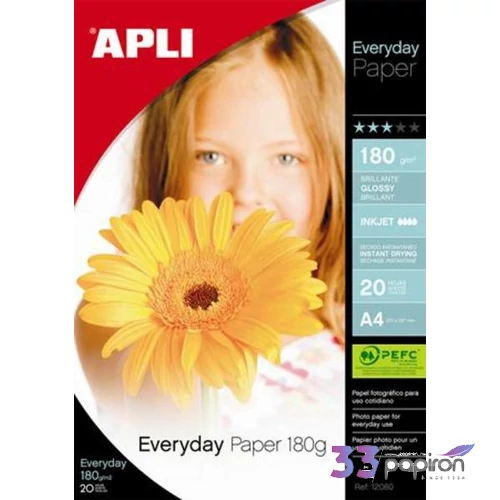 Fotópapír 10x15cm 180g Apli Everyday fényes tintasugaras LEAA12081