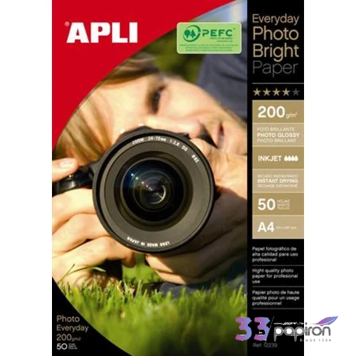 Fotópapír A4 200g Apli Everyday fényes tintasugaras LEAA12239