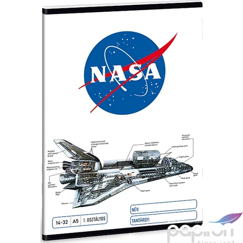 Füzet 14-32 A5 vonalas Ars Una Füzet 14-32 A/5 vonalas 20' NASA 53583499 1.osztályos füzet prémium minős