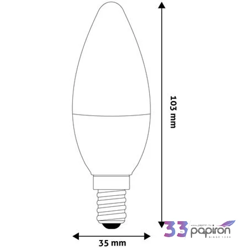 LED izzó E14 gyertya 4 5W 470lm 3000K AVIDE