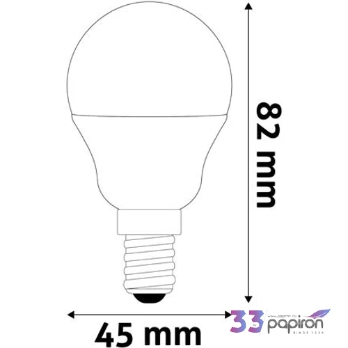 LED izzó E14 kisgömb G45 6 5W 806lm 6400K AVIDE
