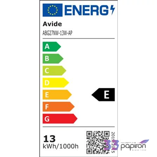 LED izzó E27 gömb A60 13W 1521lm 4000K AVIDE