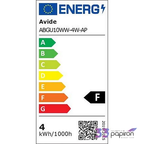 LED izzó GU10 spot 4W 345lm 3000K AVIDE