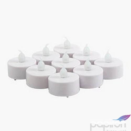 Led mécses 10db fehér fényű 