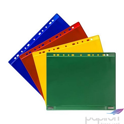 Lefűzhető tasak mágneses kétoldalas fekvő A4 DJOIS piros