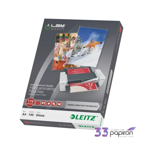 LamináLó fólia 175mik Leitz STANDARD meleg UDT A4 175 mikron 100db/c Leitz 100db rendelési egység ár 1dob/1