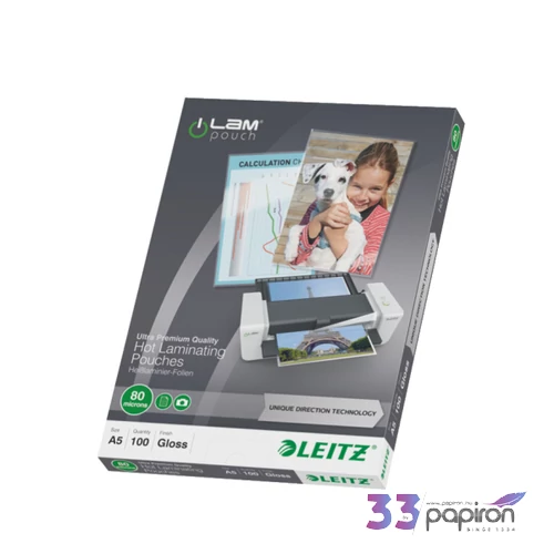 LamináLó fólia 80mik Leitz STANDARD meleg UDT A5 80 mikron Leitz 100db rendelési egység ár 1dob