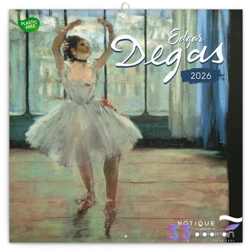Falinaptár 2026 Edgar Degas 6097-ED lemeznaptár 30×30cm Realsystem 2026 kollekció!
