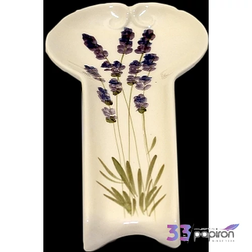 Fakanáltartó Porcelán 12,5x25x3cm Levendula Violin kézzel festett