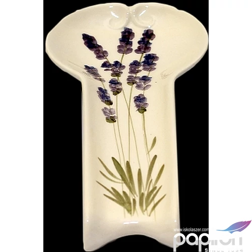 Fakanáltartó Porcelán 12,5x25x3cm Levendula Violin kézzel festett