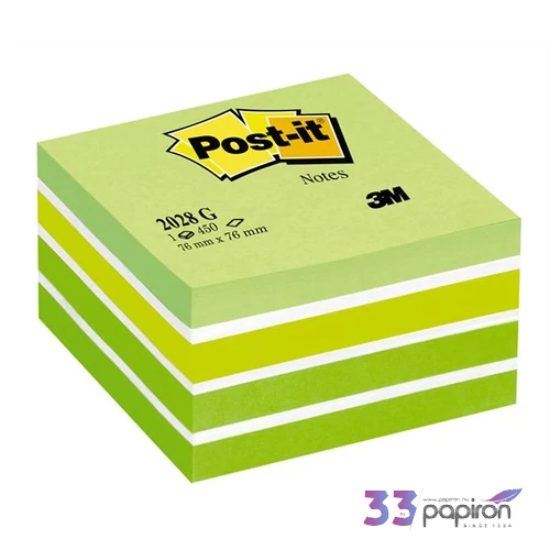 Öntapadó jegyzettömb 76x76mm 3M/Post-it 2028-G Akvarell zöld 450lap