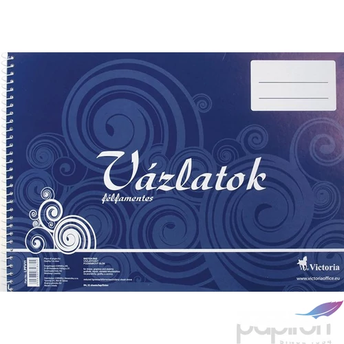 Vázlatfüzet B4 Victoria félfamentes 32lap 120g-os Irodai papíráru Victoria 713062005