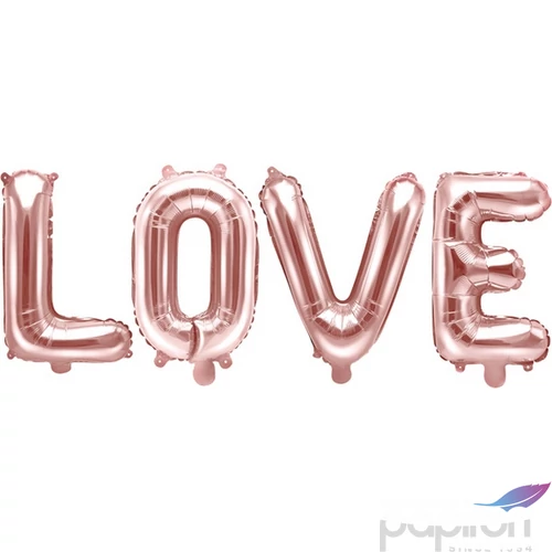 Paty lufi fólia love felirat fólia lufi, 140 X 35cm, rosegold