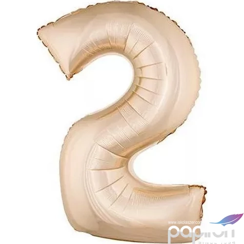 Paty lufi fólia '2' 40inch 102cm , Rosegold XL number balloon Fólia Léggömb+hélium