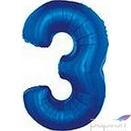 Paty lufi fólia '3' 40inch 102cm , Blue XL number balloon Fólia Léggömb+hélium