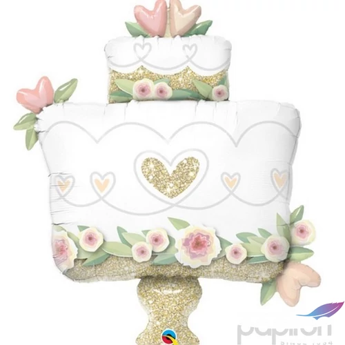 Paty lufi fólia 41" pezsgős üv Bride pezsgős üveg + hélium