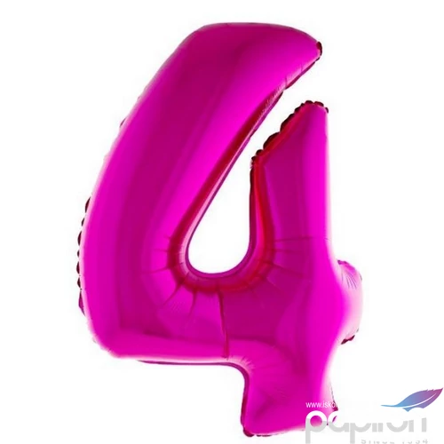 Paty lufi fólia '4' 40inch 102cm , Pink XL number balloon Fólia Léggömb+hélium