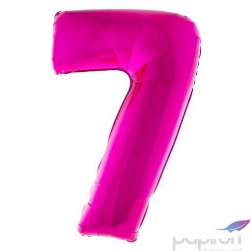 Paty lufi fólia '7' 40inch 102cm , Pink XL number balloon Fólia Léggömb+hélium